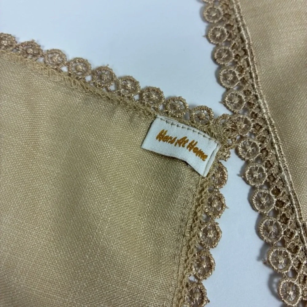 VTG Cocktail Napkins 4 Pc Hand Embroidered Horse Western Derby NEW Rare